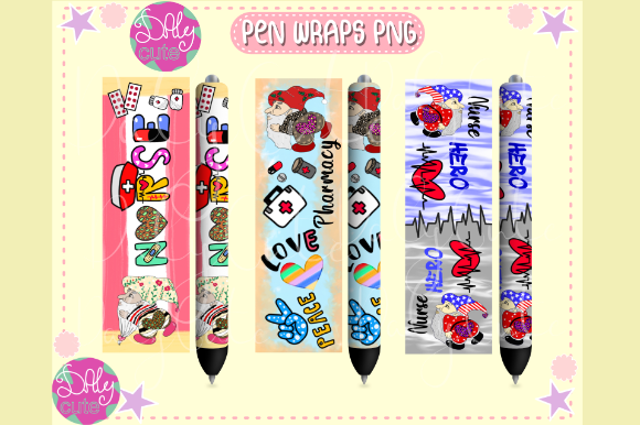 Nurse Pen Wraps PNG for Pharmacy Projects