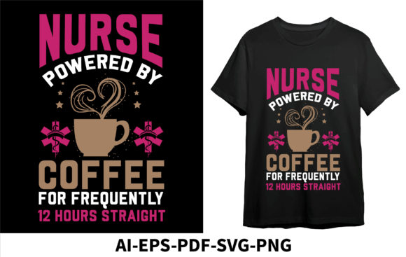 Nurse Powered by Coffee: A Versatile Design for Embroidery