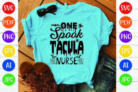 One Spook Tacula Nurse T-shirt: A Charming Embroidery Design