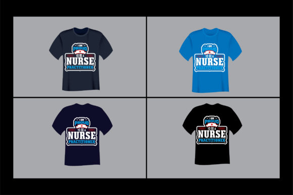 Proud Nurse T-Shirt Design for Embroidery