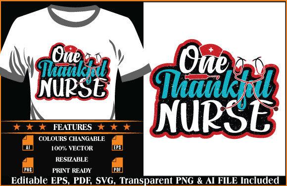 Review of One Thankful Nurse T-Shirt Design