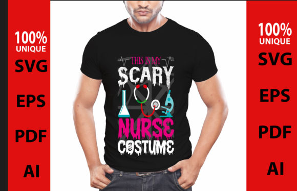 Scary Nurse Costume: A Spooky Embroidery Design